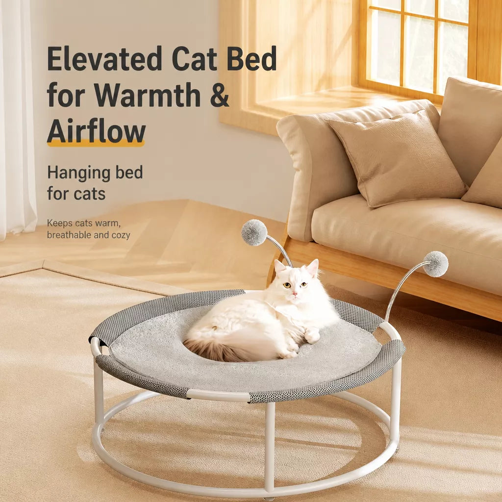 Cat Bed with Climbing Tower and Hammock
