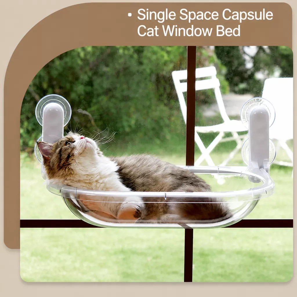 Transparent Foldable Cat Window Bed