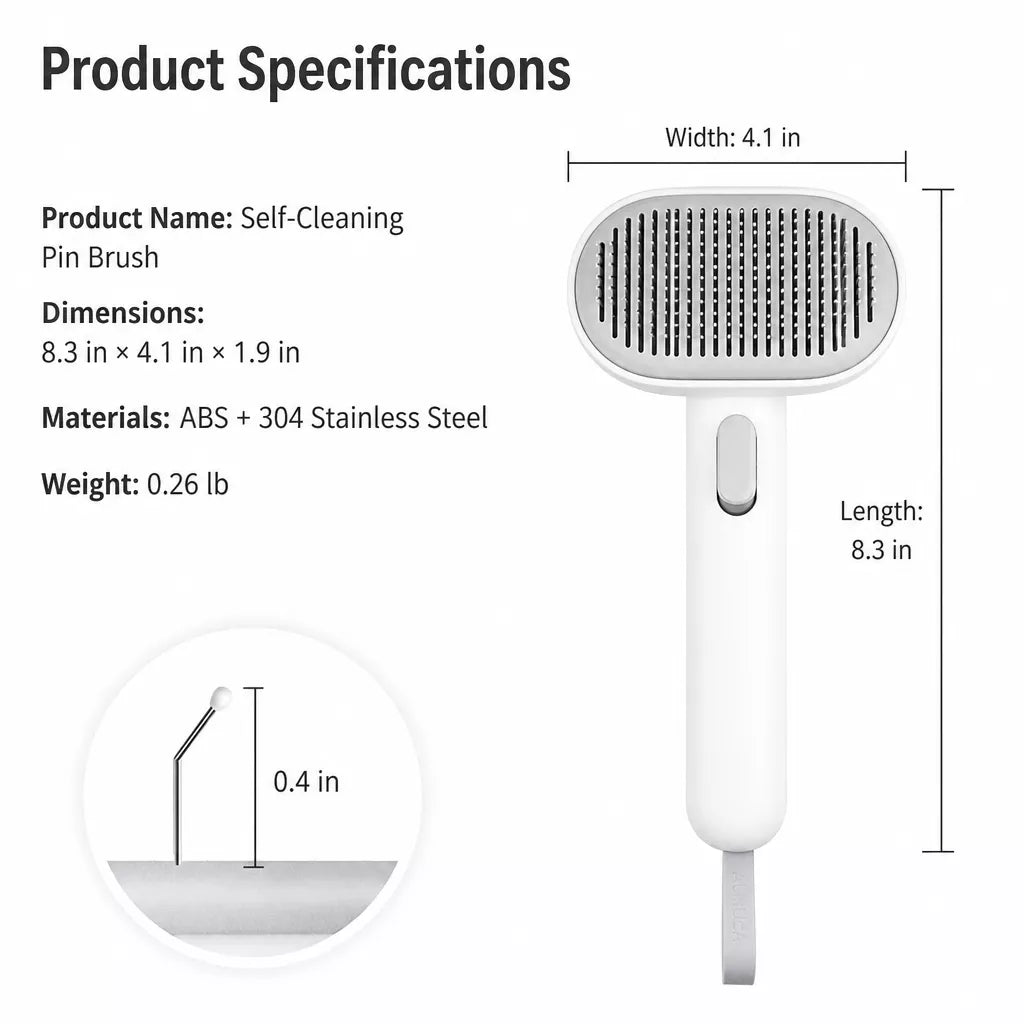 2-in-1 Cat & Dog Deshedding & Detangling Comb