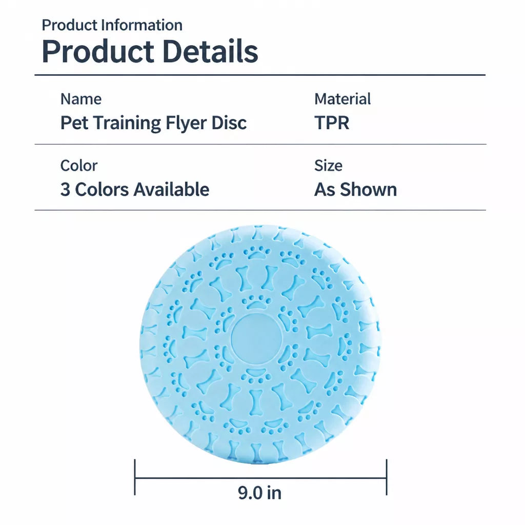 Soft TPR Disc Dog Toy for Outdoor Training