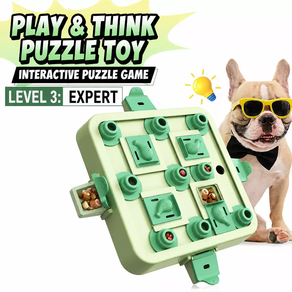 Interactive Dog Treat-Dispensing Puzzle Cube Toy