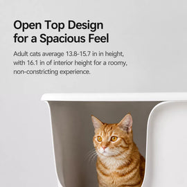 Large Semi-Enclosed Cat Litter Box