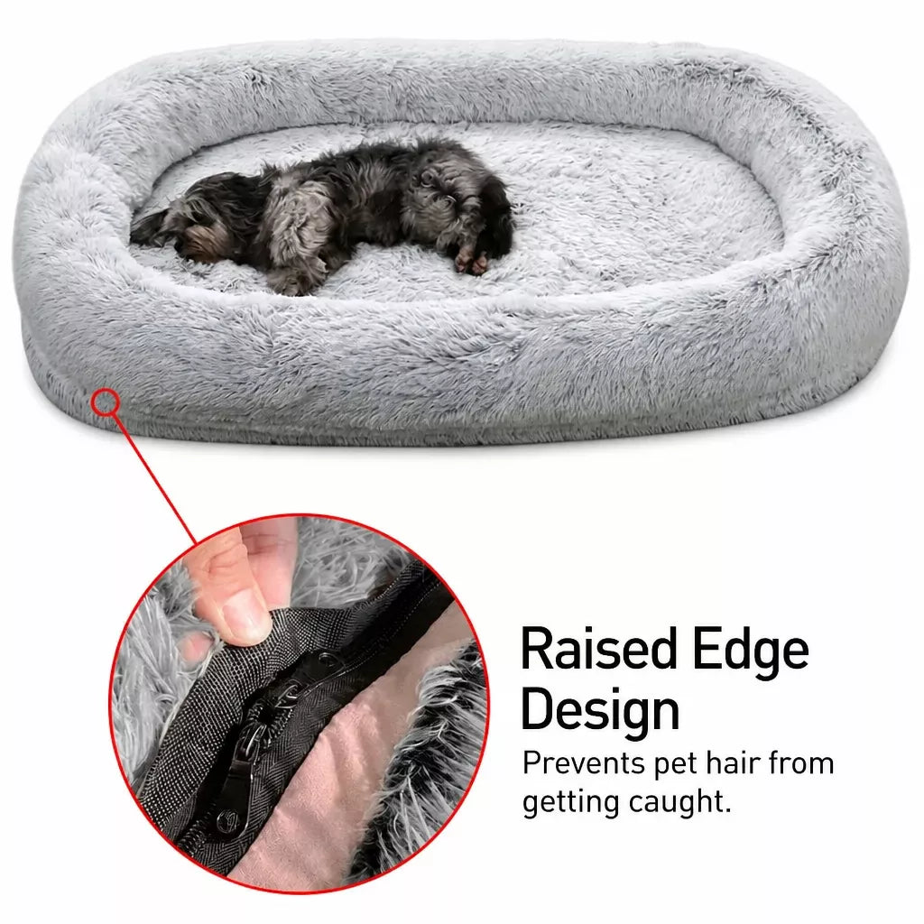 Extra-Large Washable Plush Pet Bed for Dogs and Cats