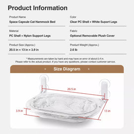Transparent Foldable Cat Window Bed