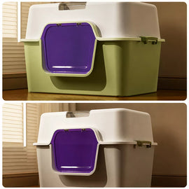 Large Enclosed Cat Litter Box for Cats Up to 22 lb
