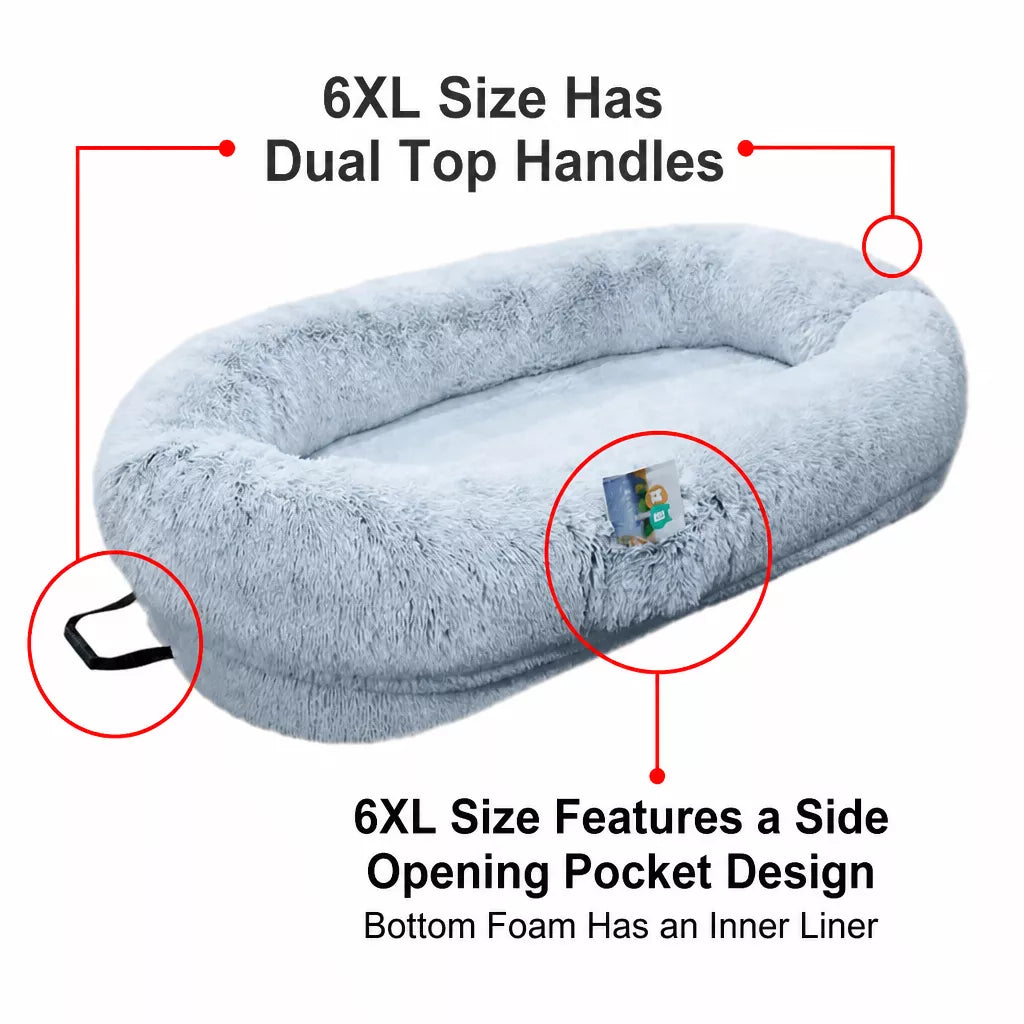 Extra-Large Washable Plush Pet Bed for Dogs and Cats