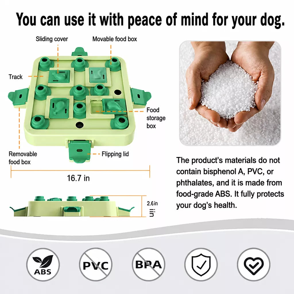 Interactive Dog Treat-Dispensing Puzzle Cube Toy