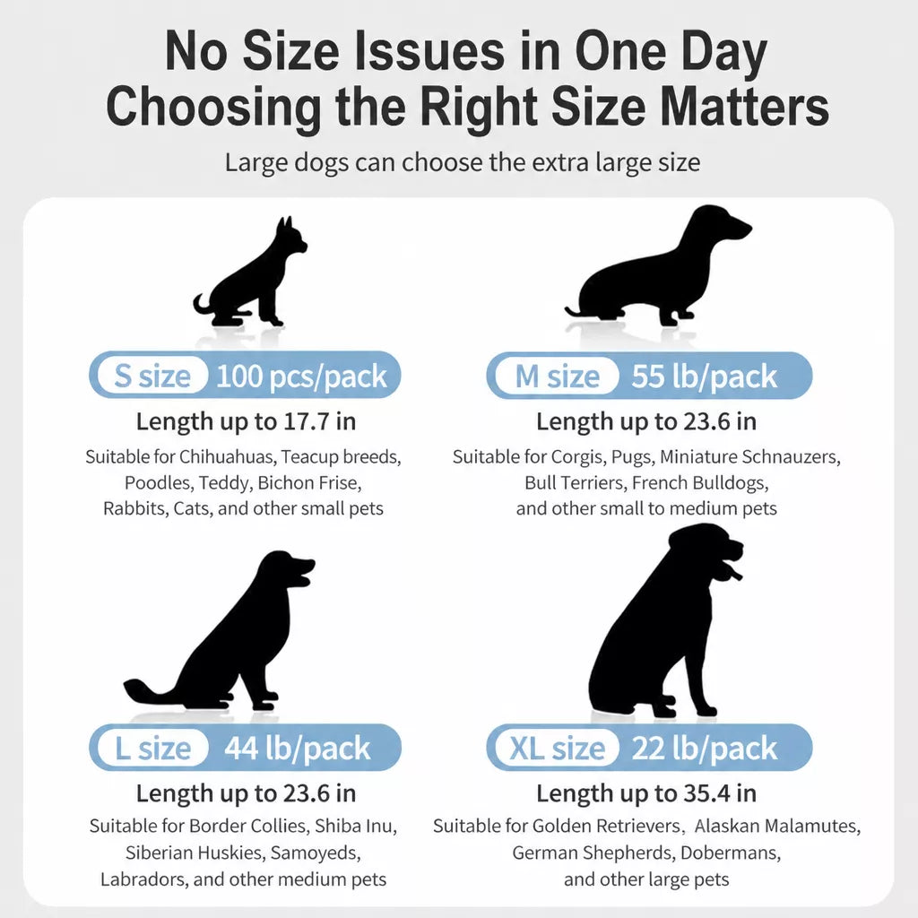 Thick Absorbent Pet Potty Training Pads for Dogs, Cats & Rabbits