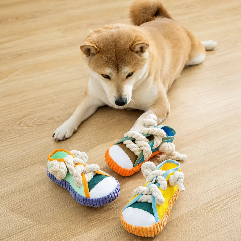 Squeaky Slipper Dog Toy for Small Dogs
