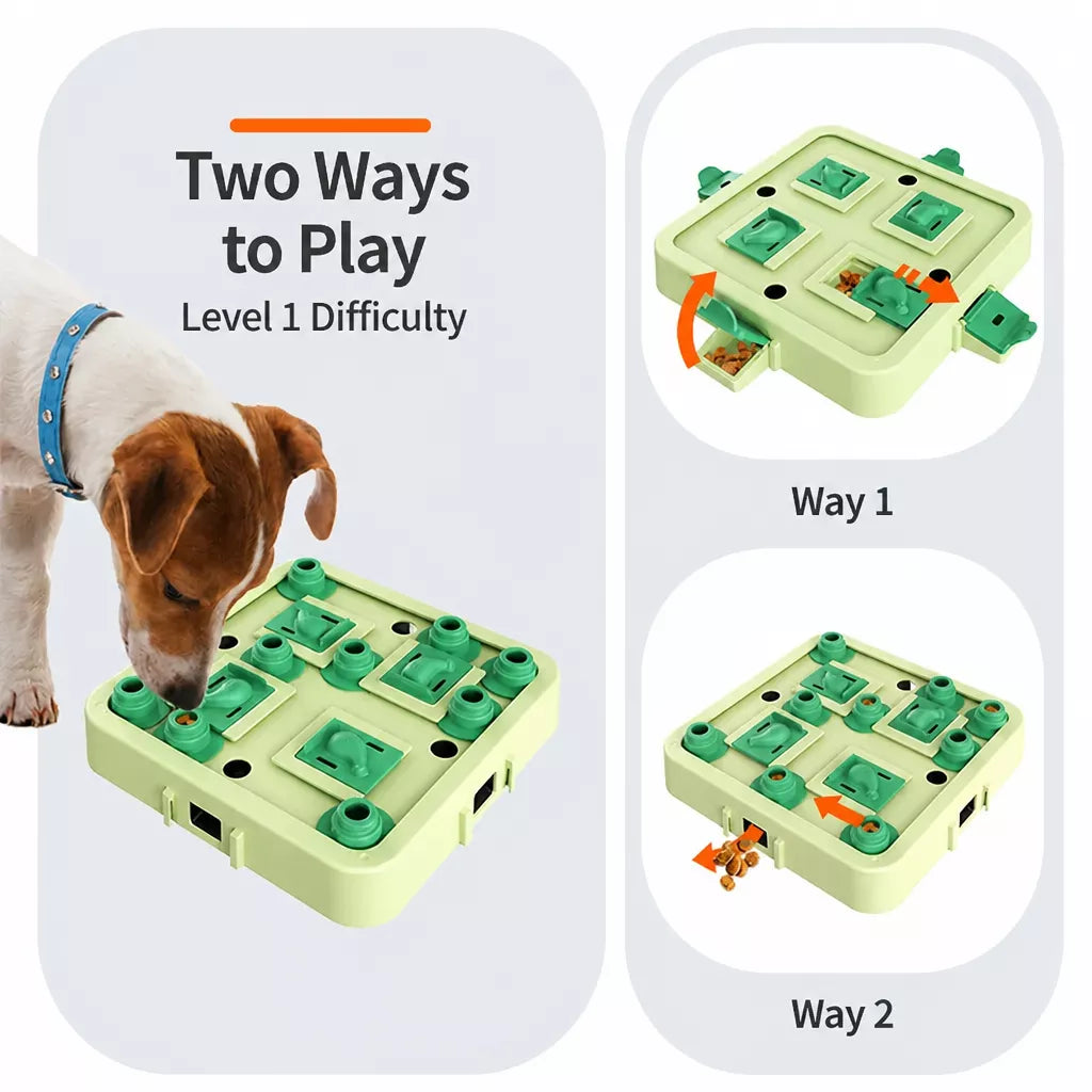 Interactive Dog Treat-Dispensing Puzzle Cube Toy