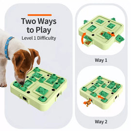 Interactive Dog Treat-Dispensing Puzzle Cube Toy