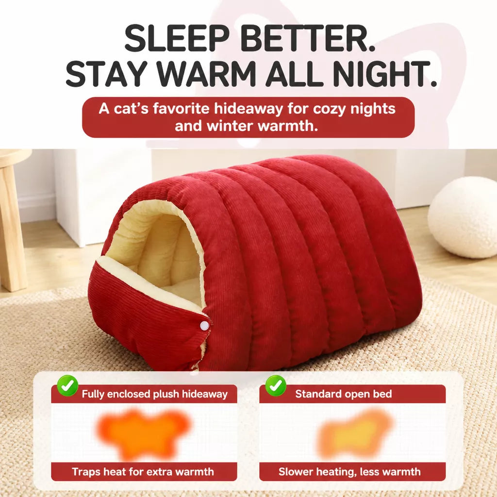 Semi-Enclosed Cat & Dog Bed with EPE Foam