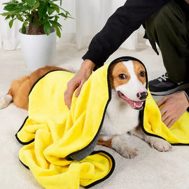 Absorbent Cotton Pet Bath Towel for Dogs and Cats