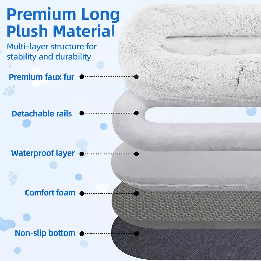 Extra-Large Washable Plush Pet Bed for Dogs and Cats