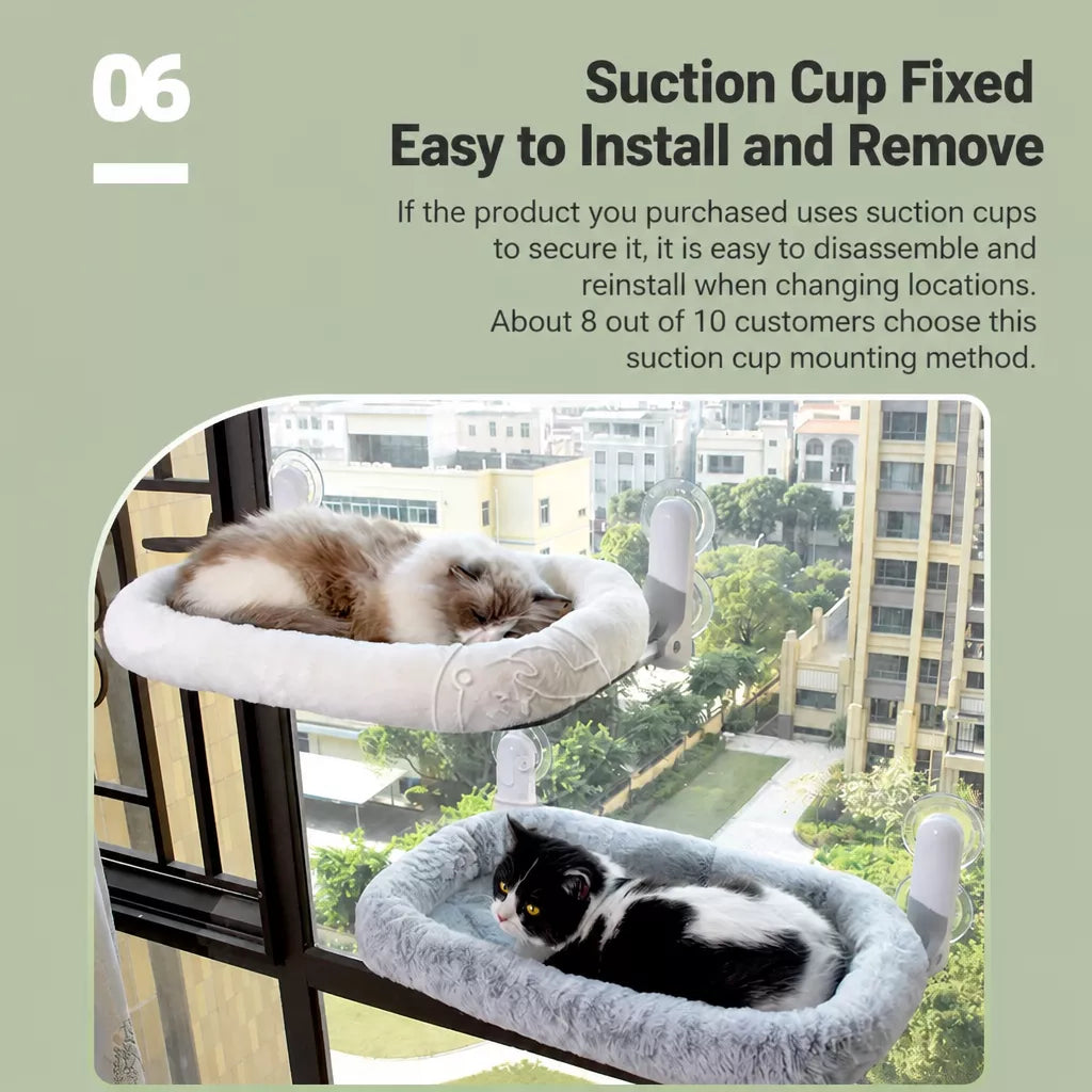 Cat Window Hammock with Suction Cups