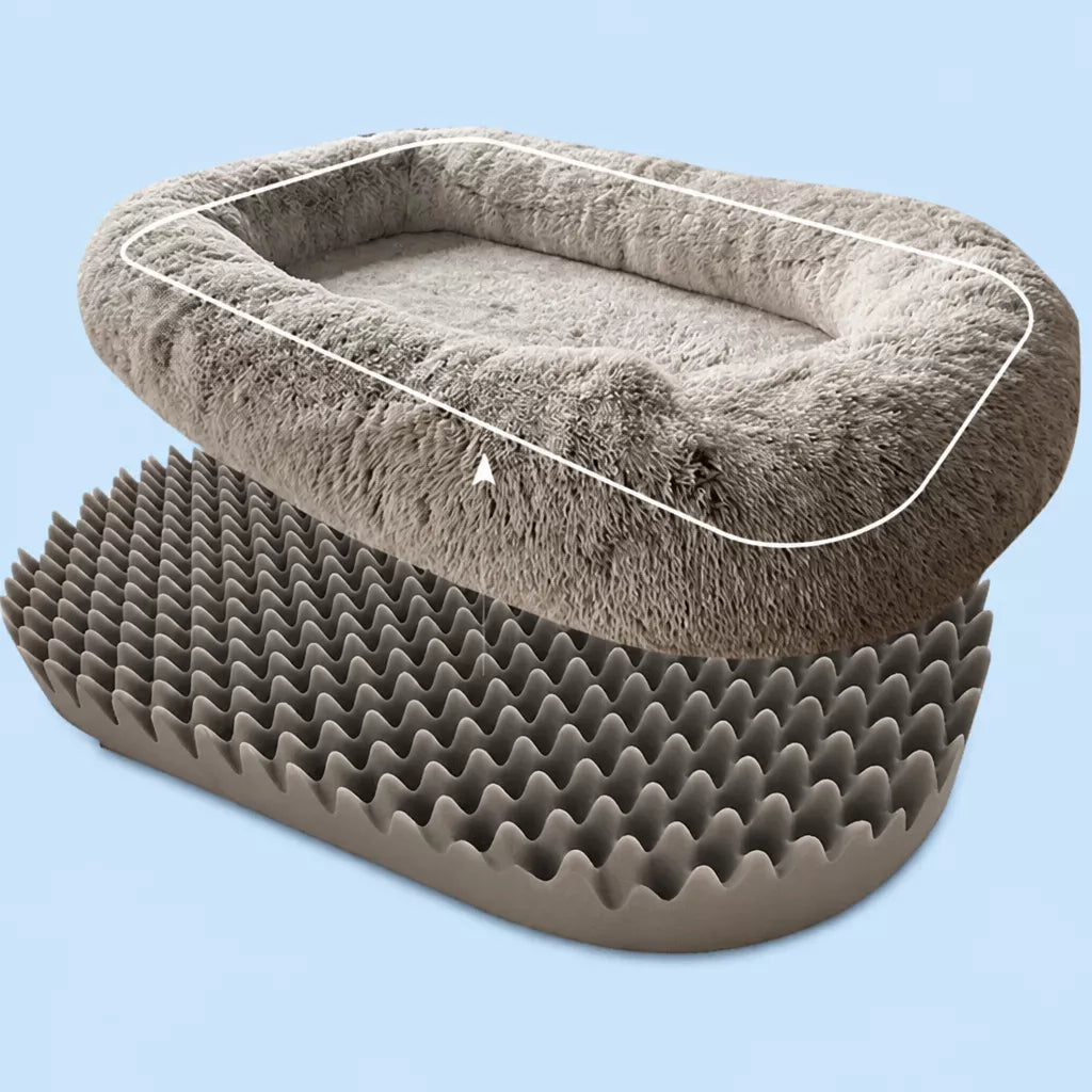 Extra-Large Washable Plush Pet Bed for Dogs and Cats