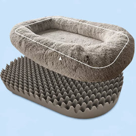 Extra-Large Washable Plush Pet Bed for Dogs and Cats