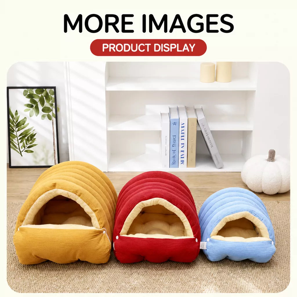 Semi-Enclosed Cat & Dog Bed with EPE Foam