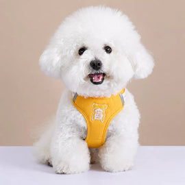 Bow Tie Vest-Style Dog Harness and Leash for Small Dogs