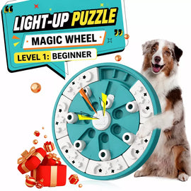 Interactive Dog Treat-Dispensing Puzzle Cube Toy