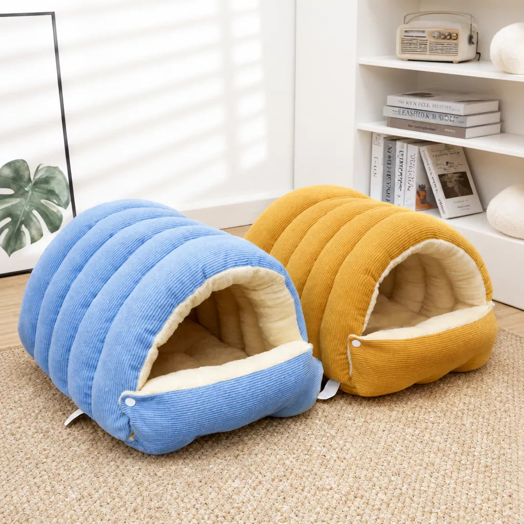 Semi-Enclosed Cat & Dog Bed with EPE Foam