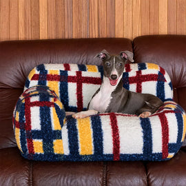Vintage-Style Plush Sofa Bed for Dogs and Cats