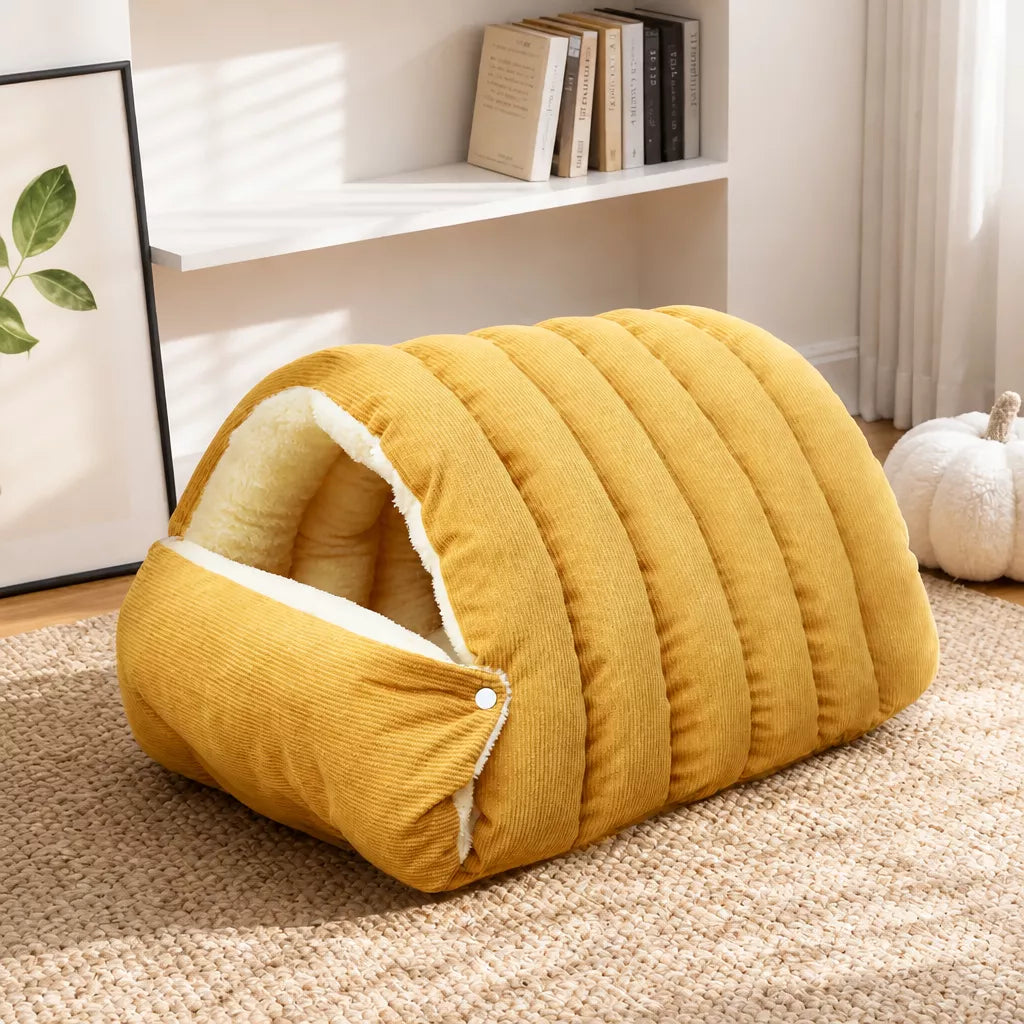 Semi-Enclosed Cat & Dog Bed with EPE Foam