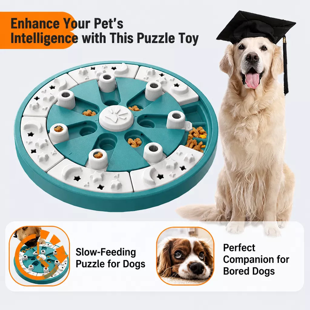 Interactive Dog Treat-Dispensing Puzzle Cube Toy