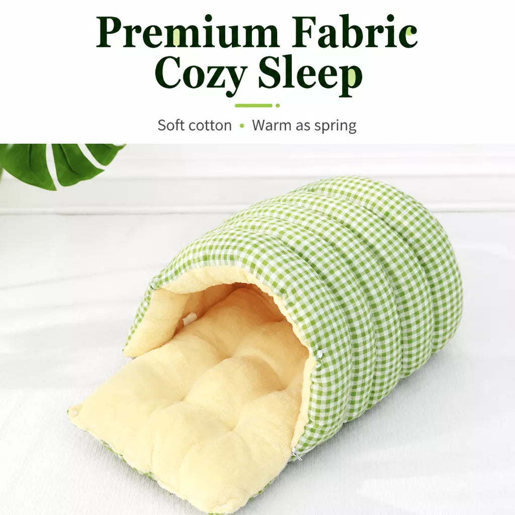 Semi-Enclosed Cat & Small Dog Bed with Removable Cover