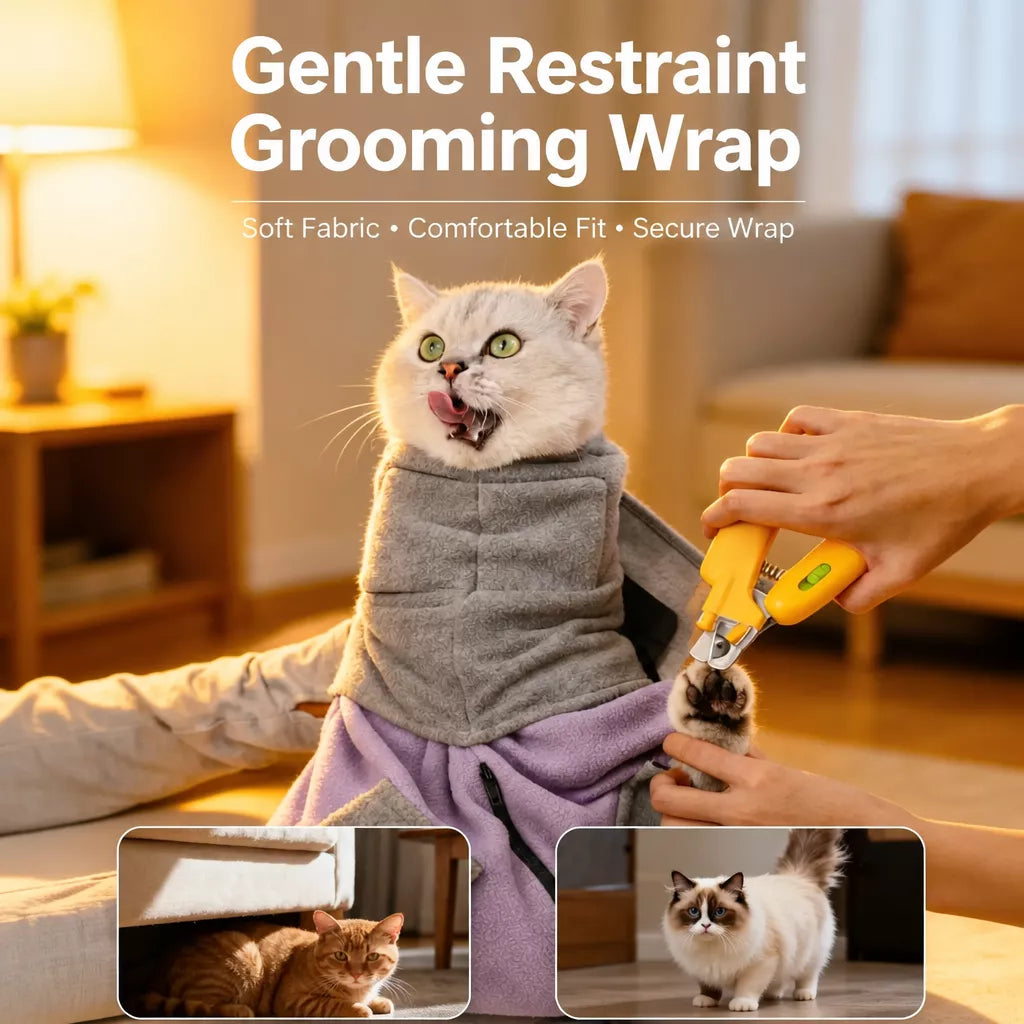 Cat Grooming Restraint Bag for Nail Trimming