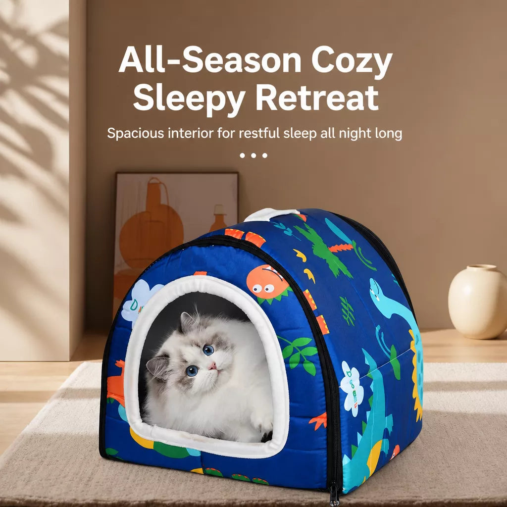 Waterproof Enclosed Dog & Cat Bed with Removable Cover