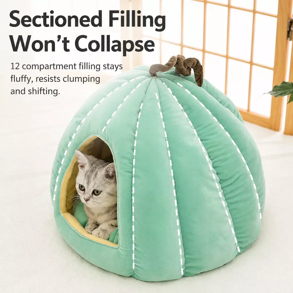 Enclosed Pet Bed for Cats and Small Dogs