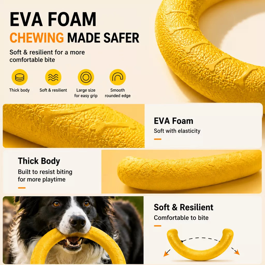 Silicone Ring Fetch and Tug Toy for Dogs