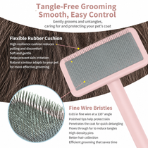 Pet Slicker & Pin Brush for Detangling and Coat Care
