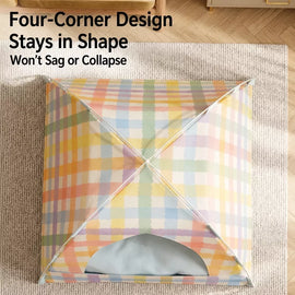 Enclosed Cat Tent Bed with Removable Mat