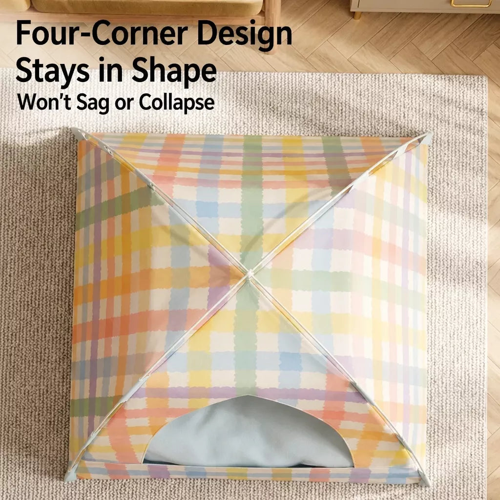 Enclosed Cat Tent Bed with Removable Mat
