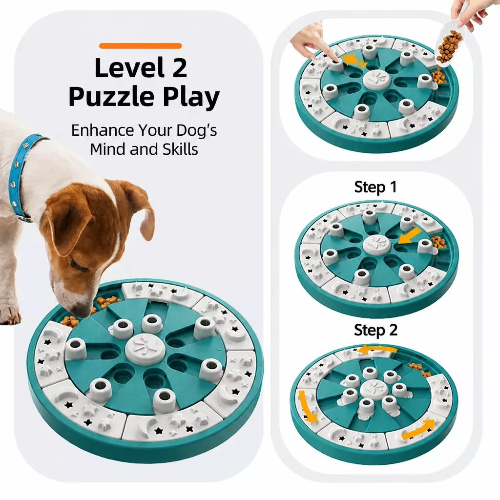 Interactive Dog Treat-Dispensing Puzzle Cube Toy