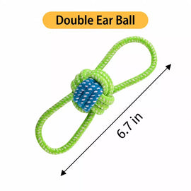 Rope Dog Tug Toy with Treat-Dispensing Ball for Medium and Large Dogs