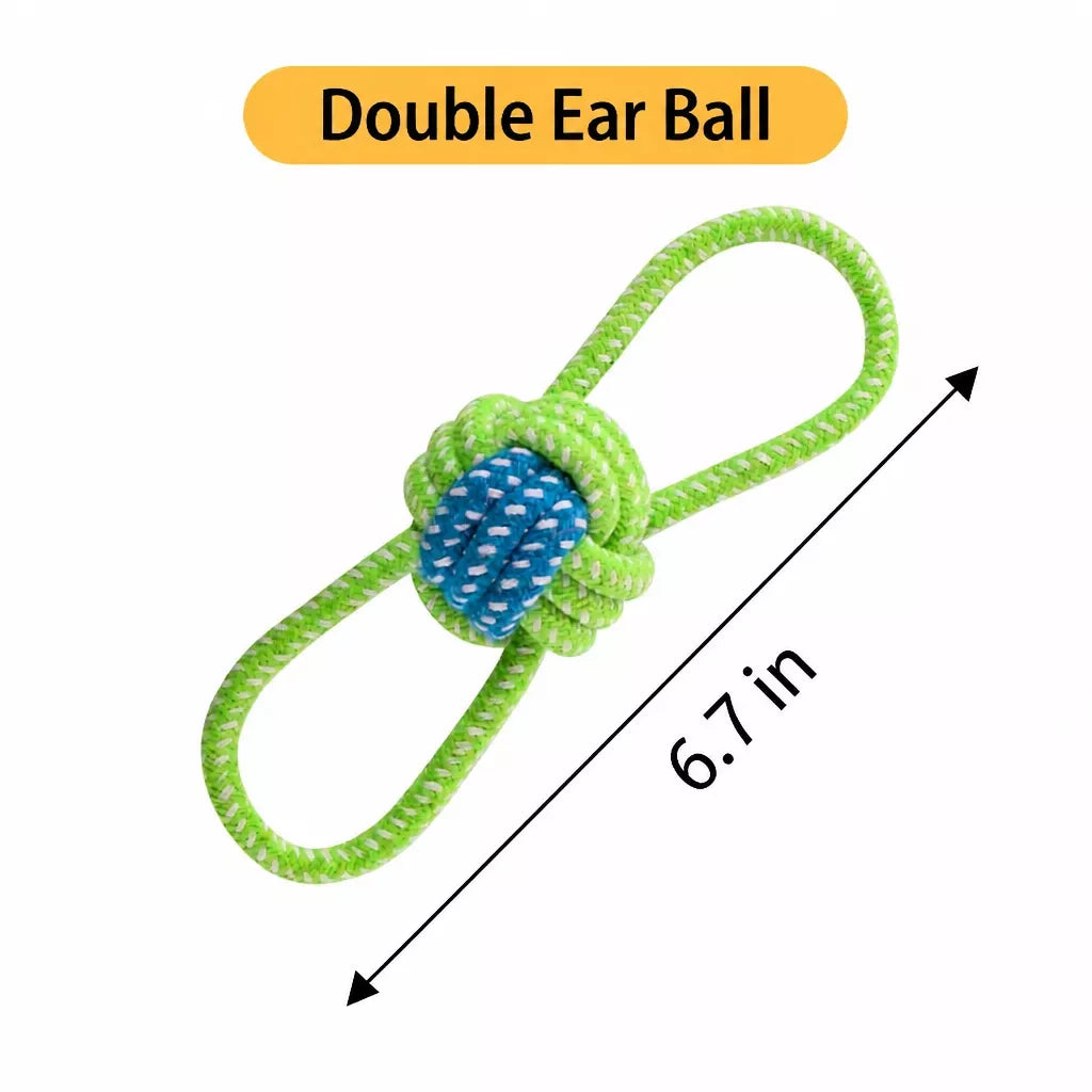 Rope Dog Tug Toy with Treat-Dispensing Ball for Medium and Large Dogs