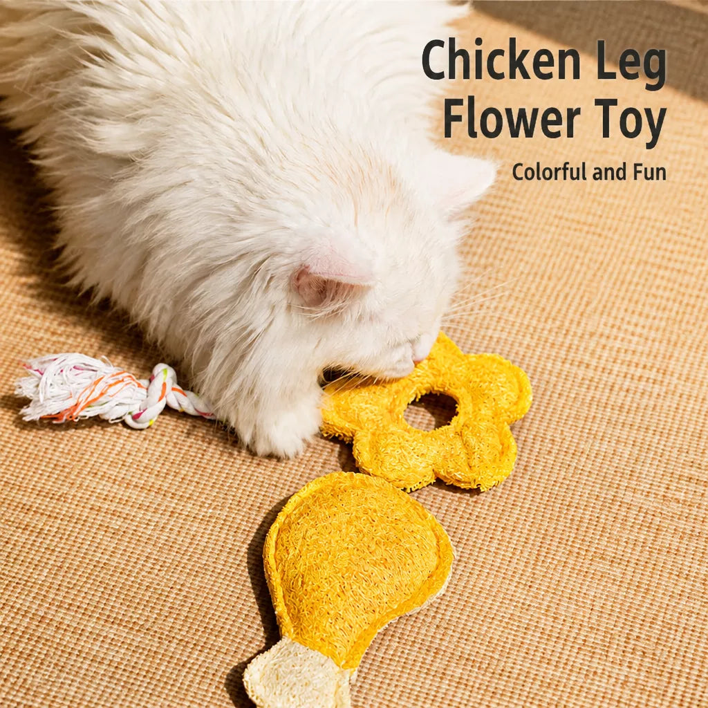 Loofah Cat Toy with Catnip