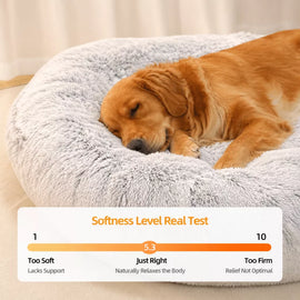 Extra-Large Washable Plush Pet Bed for Dogs and Cats