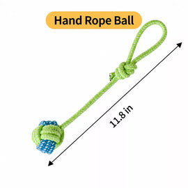 Rope Dog Tug Toy with Treat-Dispensing Ball for Medium and Large Dogs