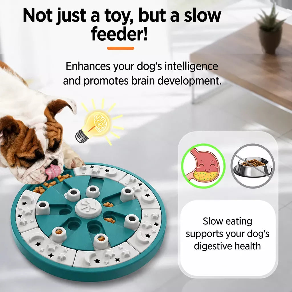 Interactive Dog Treat-Dispensing Puzzle Cube Toy