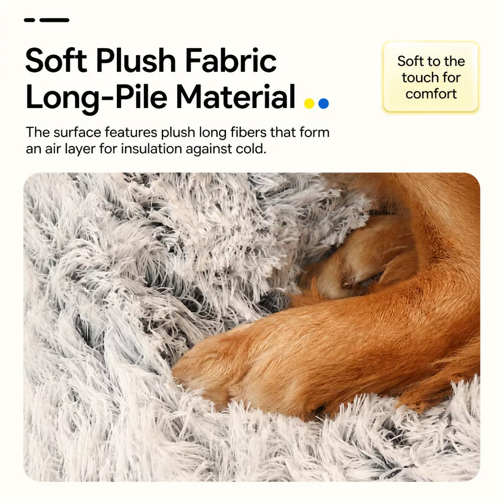 Extra-Large Washable Plush Pet Bed for Dogs and Cats