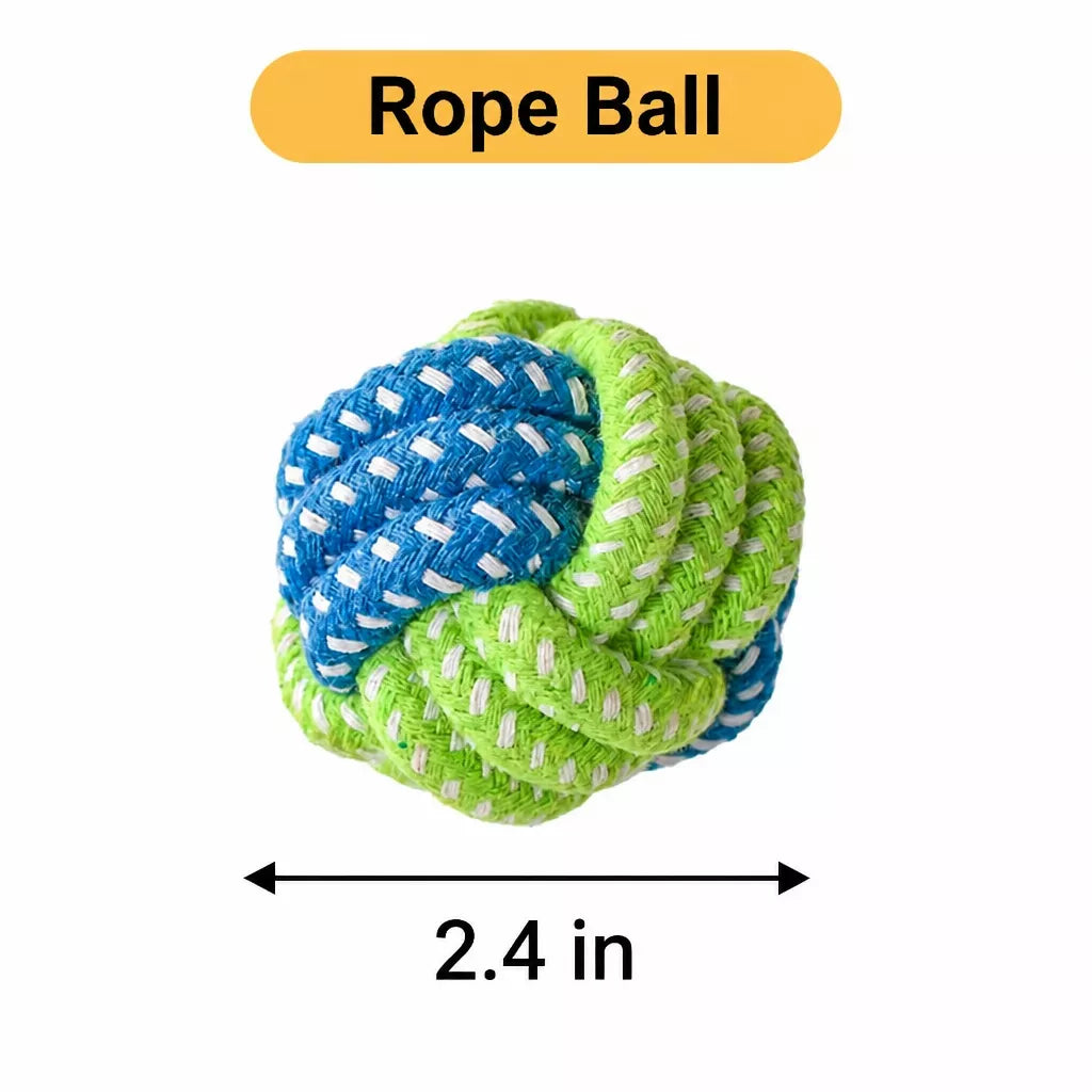 Rope Dog Tug Toy with Treat-Dispensing Ball for Medium and Large Dogs