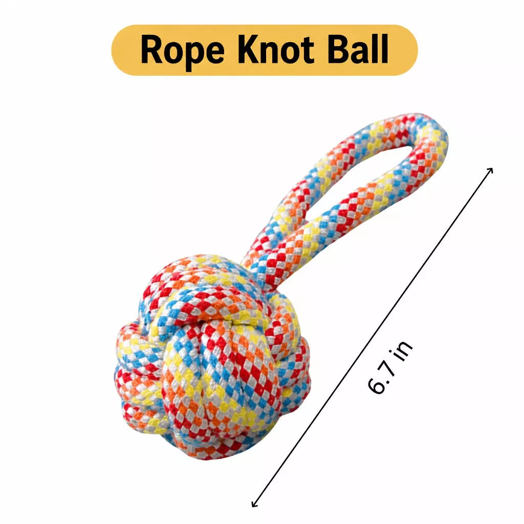 Rope Dog Tug Toy with Treat-Dispensing Ball for Medium and Large Dogs