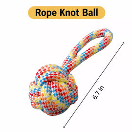 Rope Dog Tug Toy with Treat-Dispensing Ball for Medium and Large Dogs