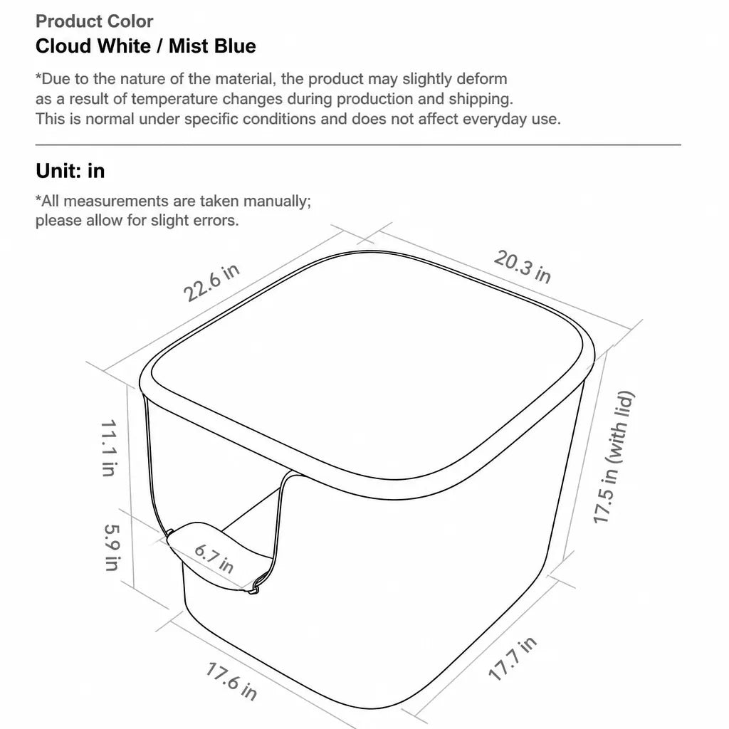 Large Semi-Enclosed Cat Litter Box