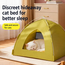 Washable Tent-Style Pet Bed for Cats and Small Dogs