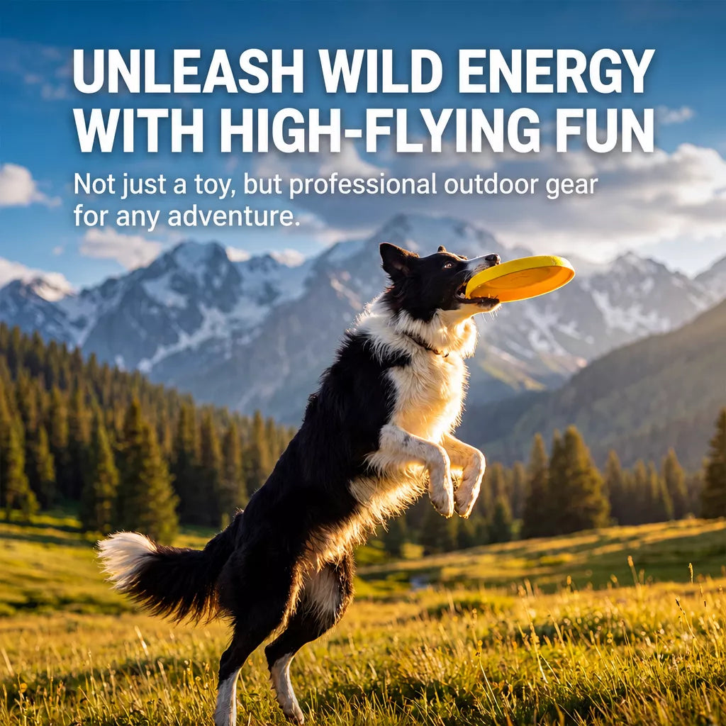 Dog Flying Disc and Tug Toy for Medium and Large Dogs